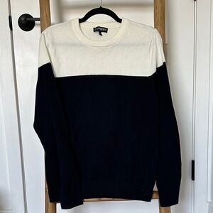 Express Men's Sweater in Black and Cream